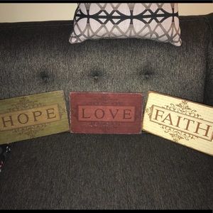 Hope-Love-Faith Wall Decor